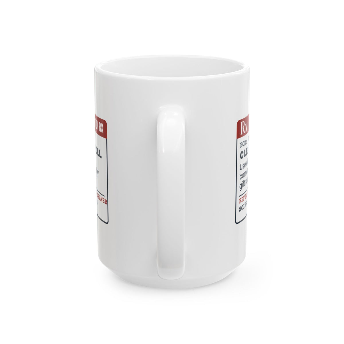 Funny Christmas Coffee Mug Clear Tape Prescription Late Night Wrapping