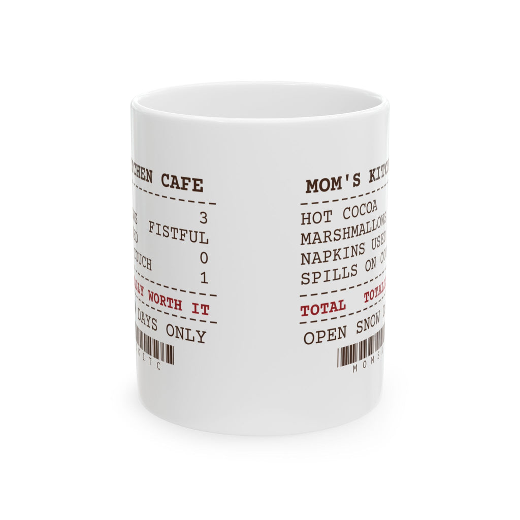 Funny Christmas Coffee Mug Mom's Kitchen Cafe Cocoa Receipt For Moms