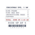 Funny Christmas Sticker Christmas Eve Assembly Receipt For Dad