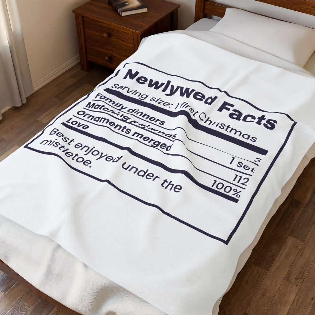 Funny Newlywed Christmas Throw Blanket Newlywed Christmas Love 100%