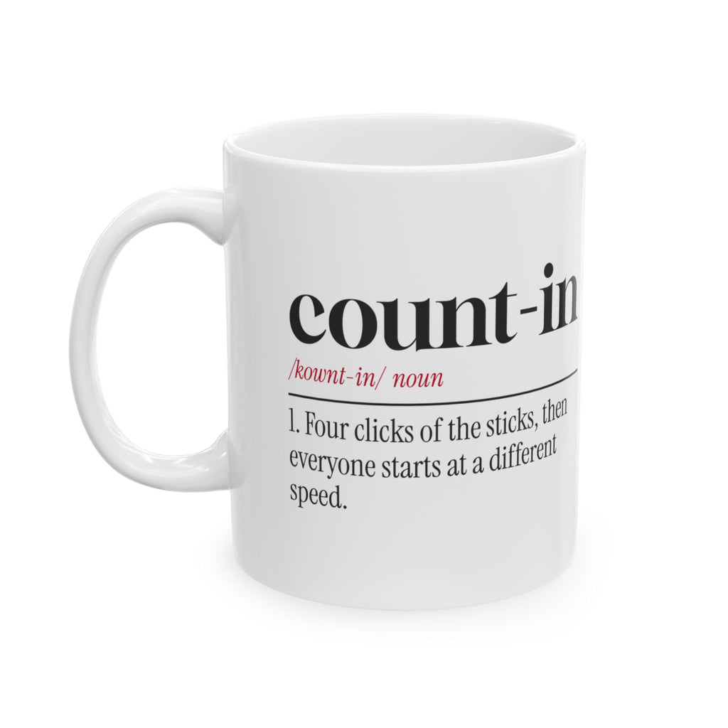 Funny Drummer Coffee Mug Count-In Definition For Drummers