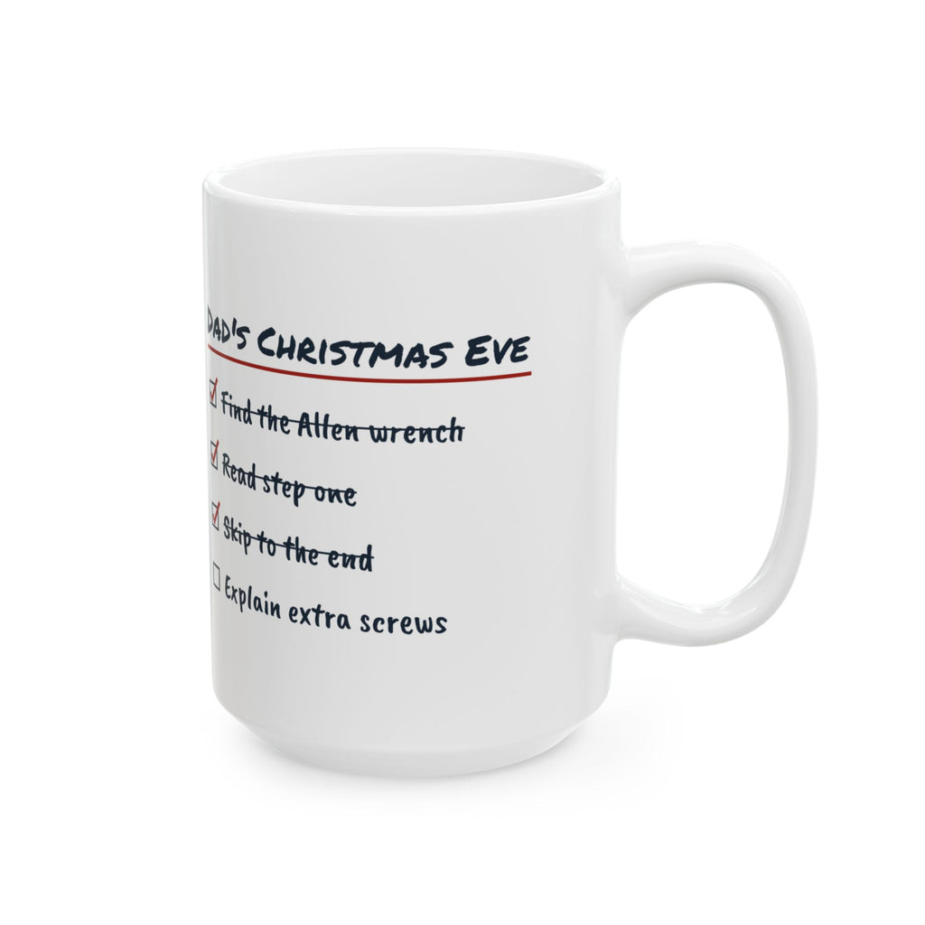 Funny Christmas Coffee Mug Dad's Christmas Eve Toy Assembly List