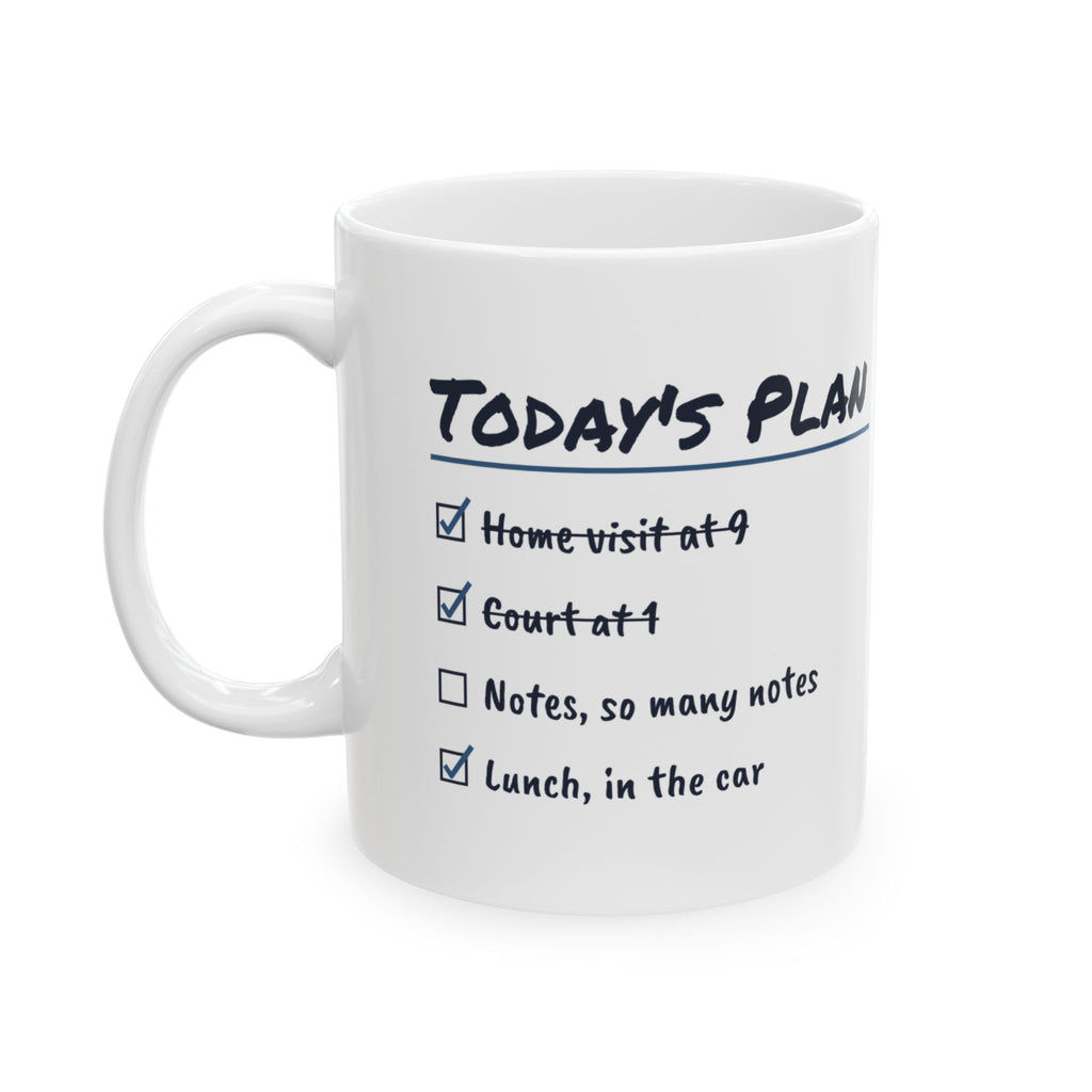 Funny Social Worker Coffee Mug Lunch Eaten In The Car Checklist