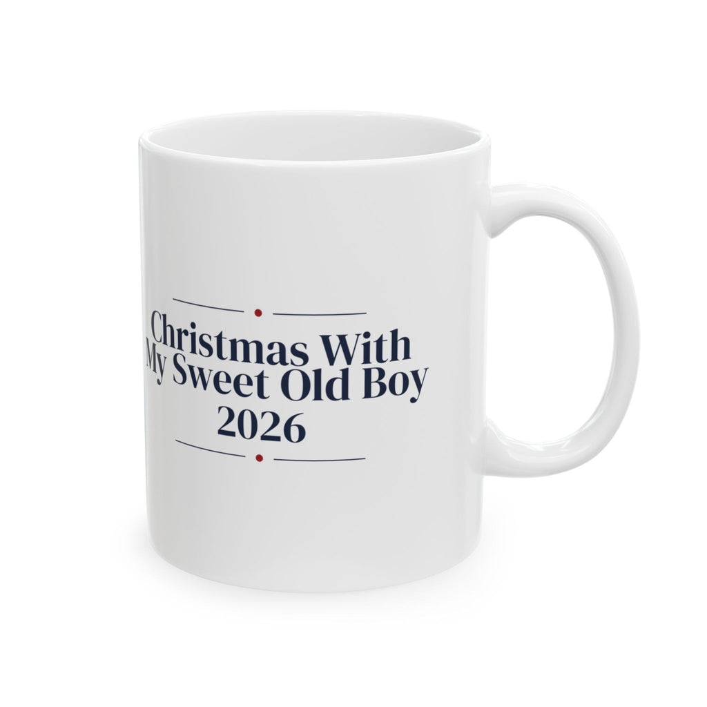 Christmas Coffee Mug Christmas With My Sweet Old Boy 2026 For Dog Lovers