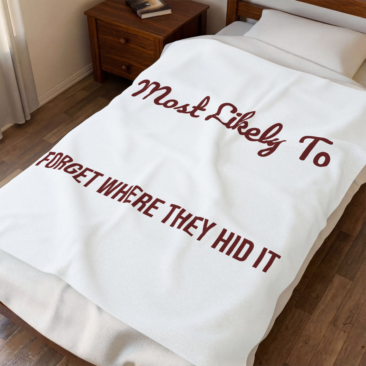 Funny Christmas Family Throw Blanket Most Likely To Forget Where They Hid