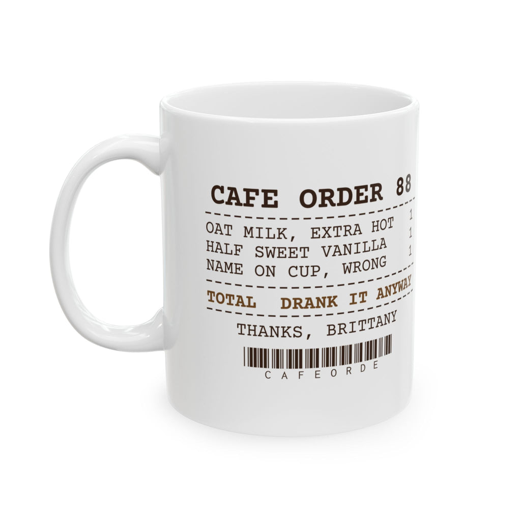 Funny Coffee Lover Mug Name Spelled Wrong Cafe Receipt