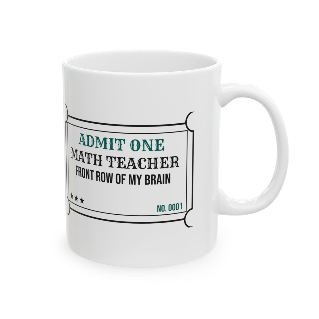 Math Lover Coffee Mug Front Row Of My Brain