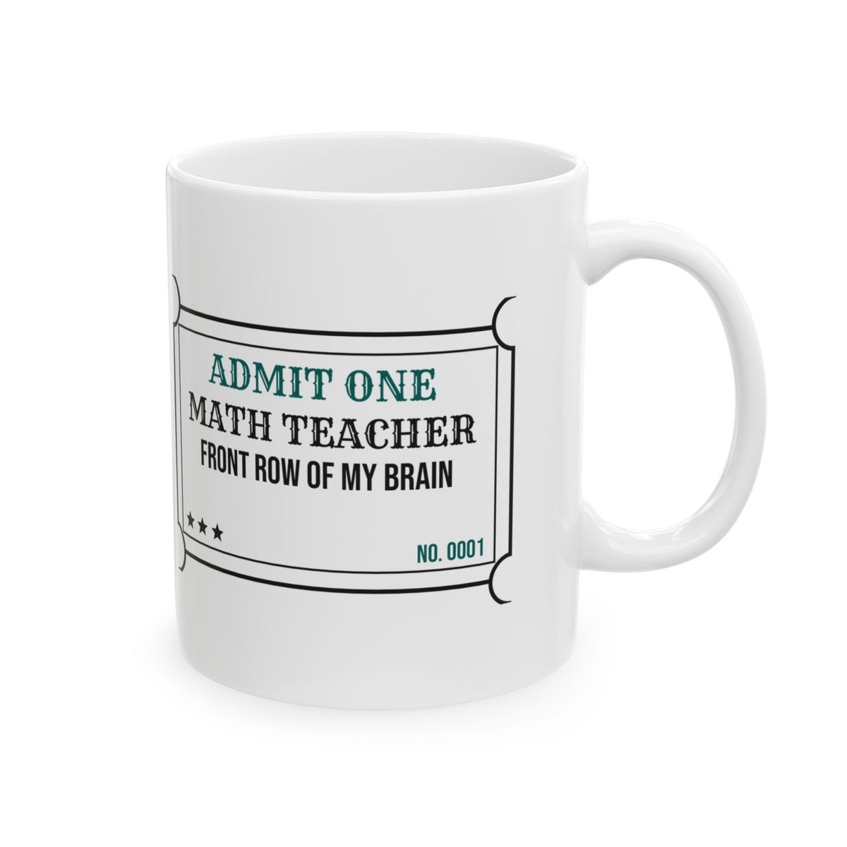 Math Lover Coffee Mug Front Row Of My Brain