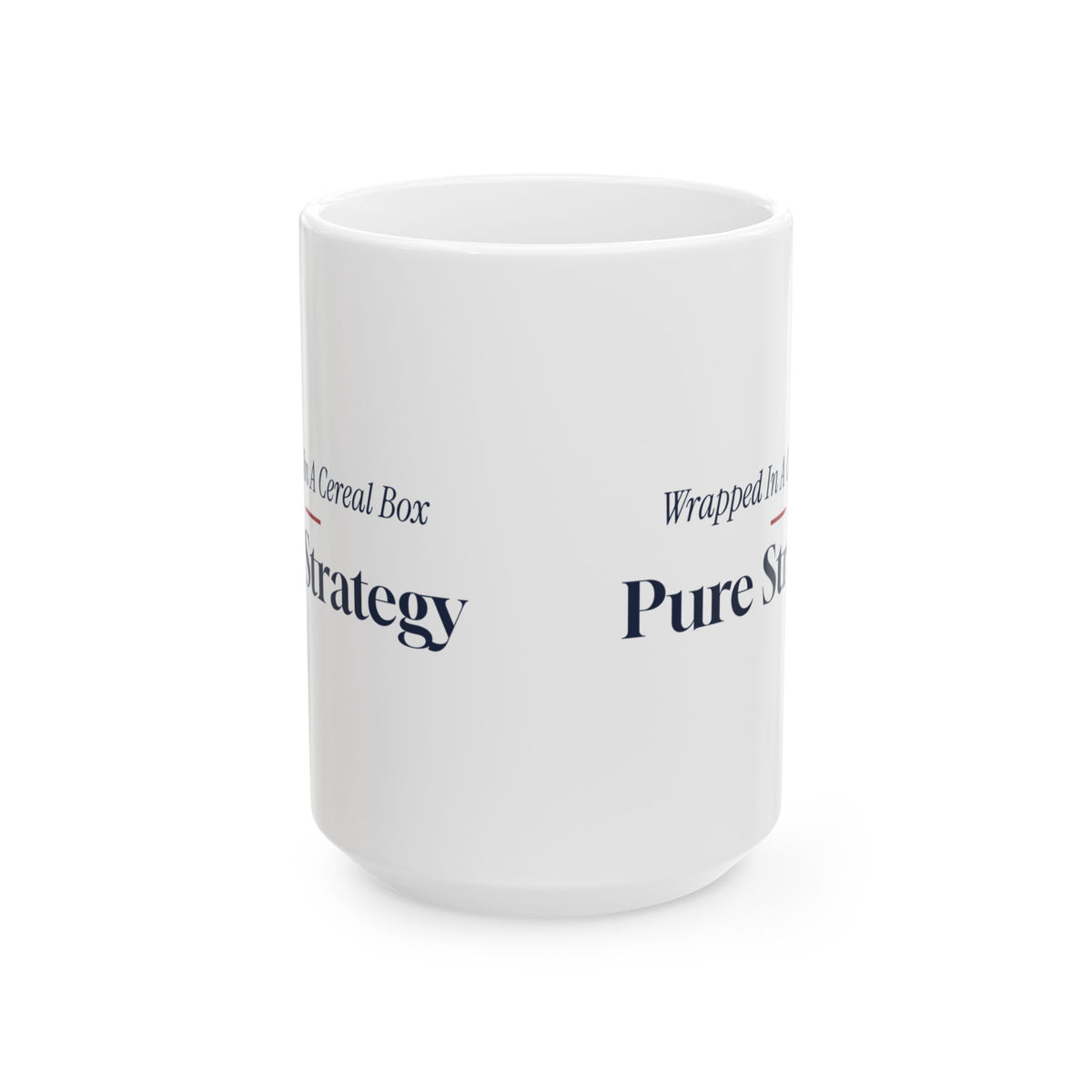 Funny White Elephant Coffee Mug Wrapped In A Cereal Box Pure Strategy