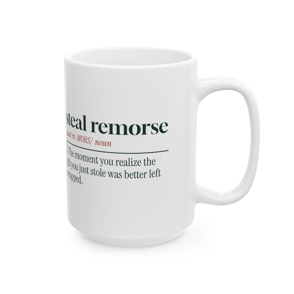 Funny White Elephant Coffee Mug Steal Remorse Dictionary Definition