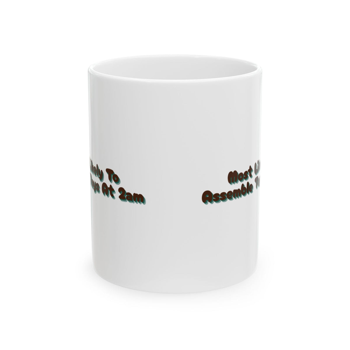 Funny Christmas Couples Coffee Mug Most Likely To Assemble Toys At 2am