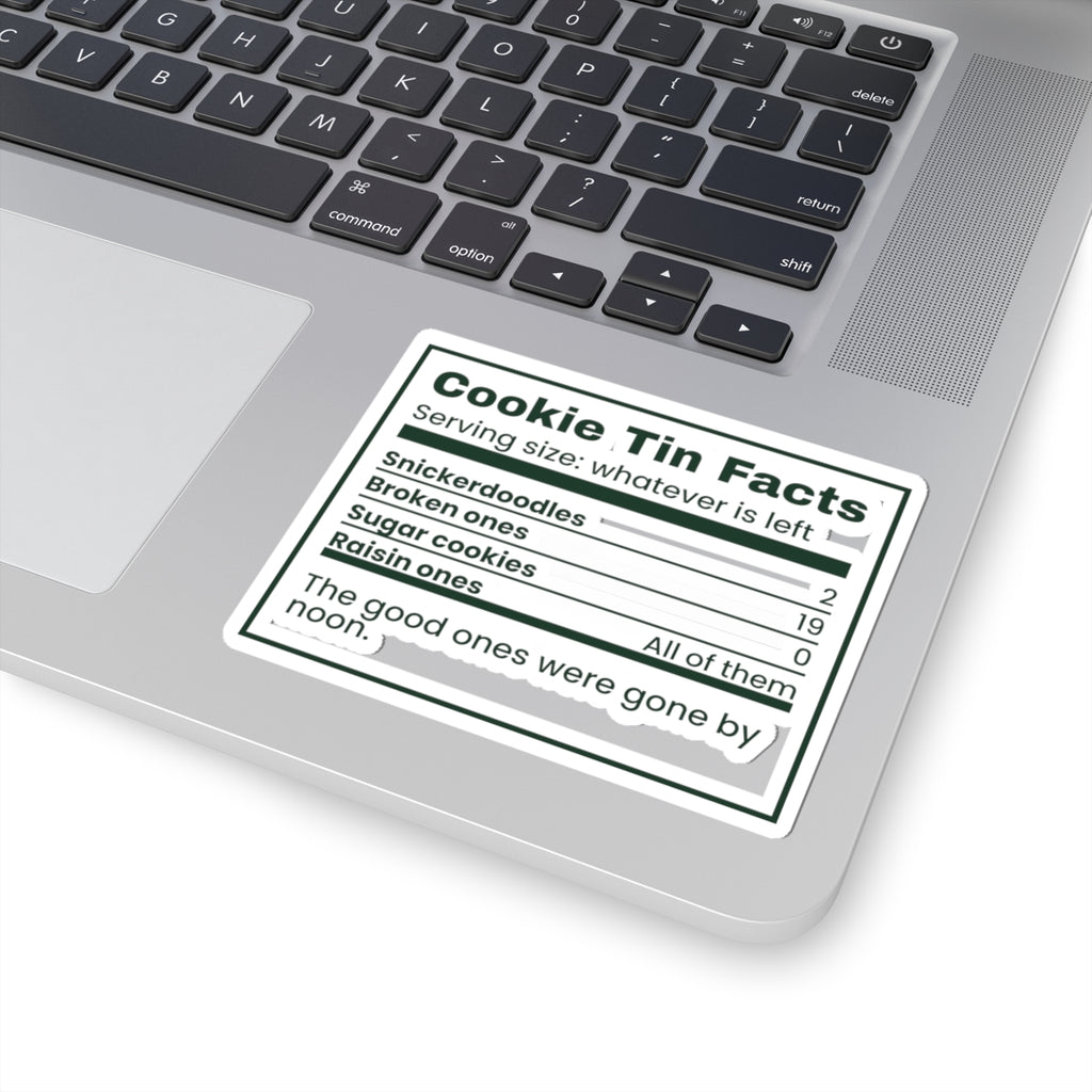 Funny Christmas Cookie Sticker Cookie Tin Nutrition Facts