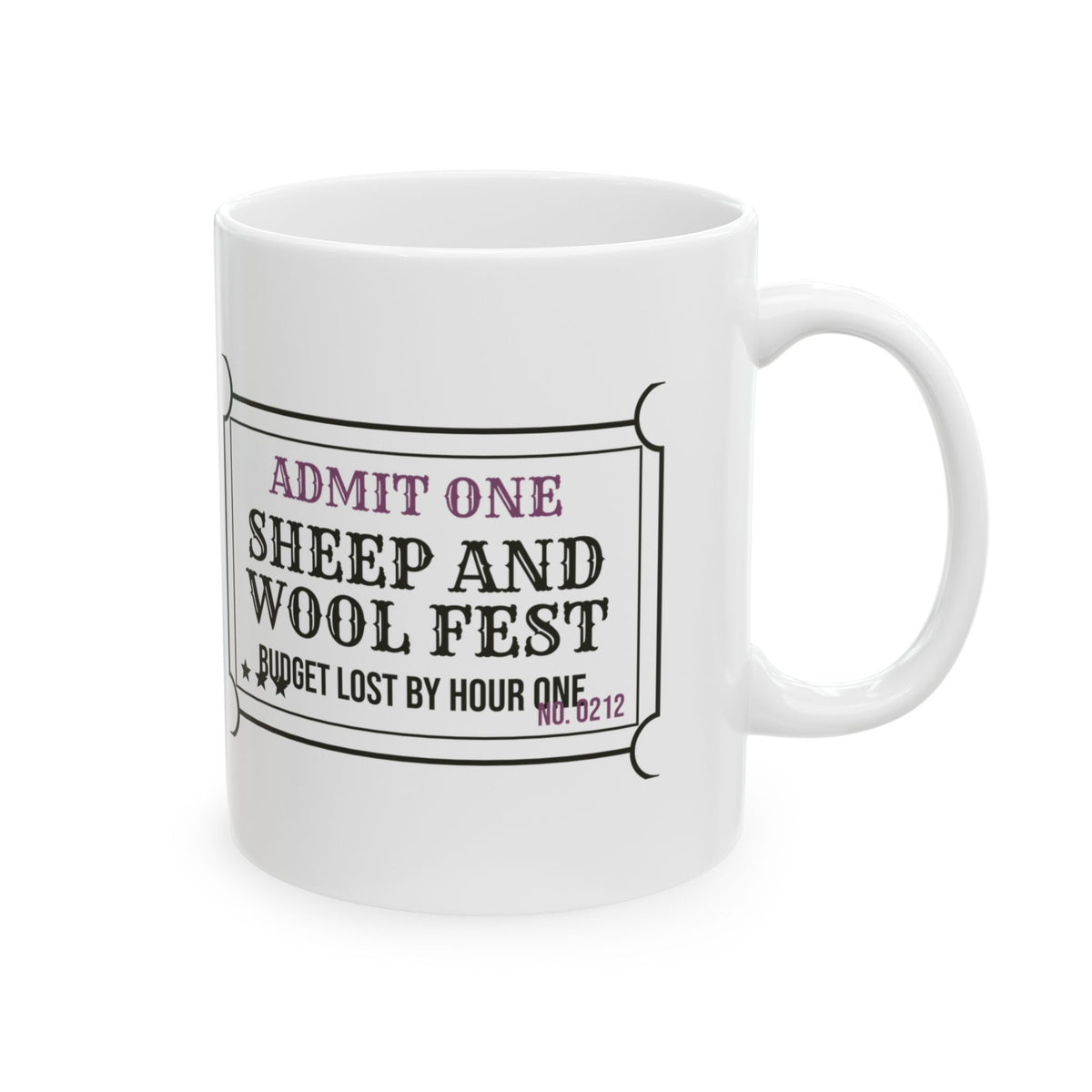 Funny Knitting Mug Wool Fest Budget Lost By Hour One Ticket For Knitters
