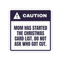 Funny Christmas Mom Sticker Christmas Card List Do Not Ask