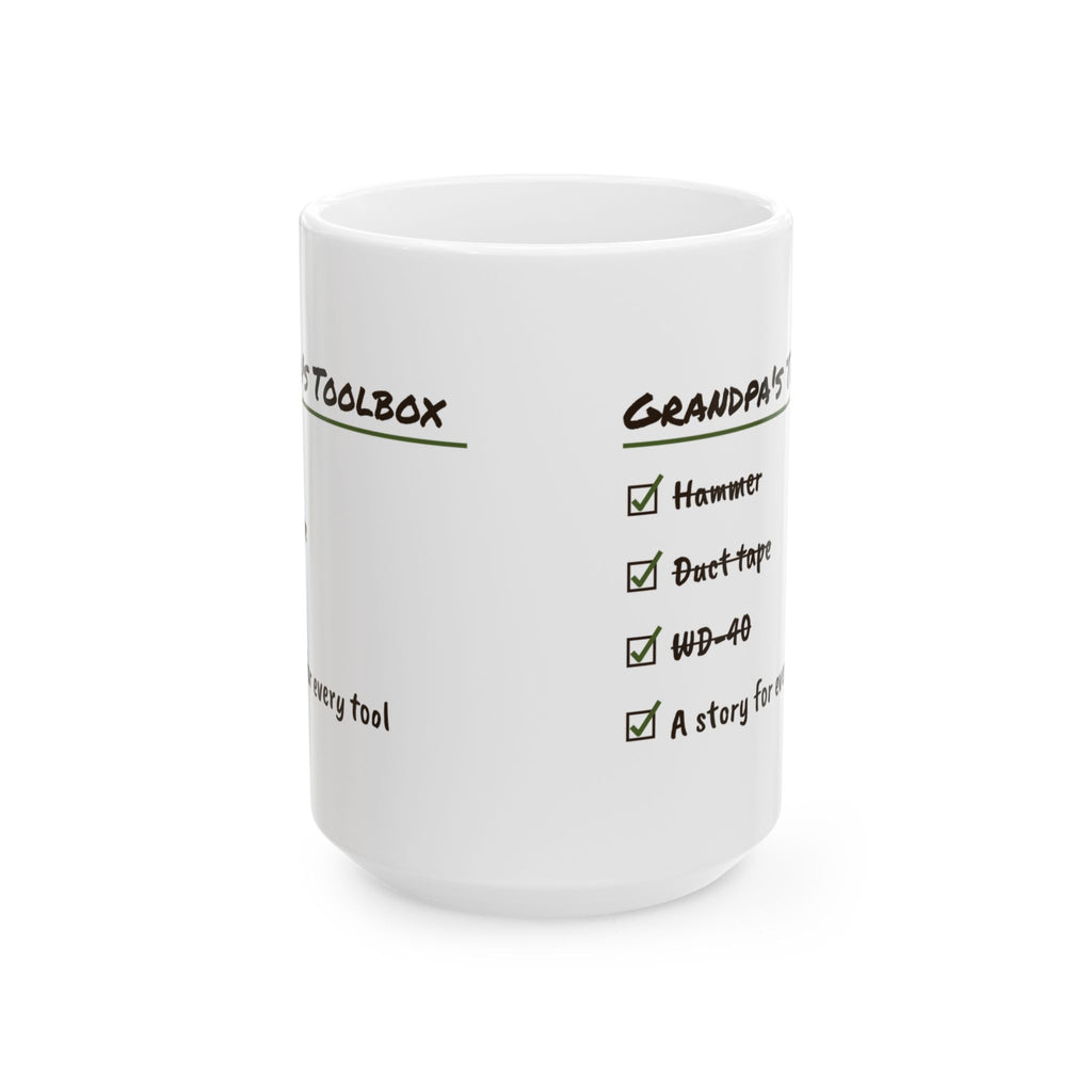 Funny Grandpa Toolbox Checklist Coffee Mug For Grandpa