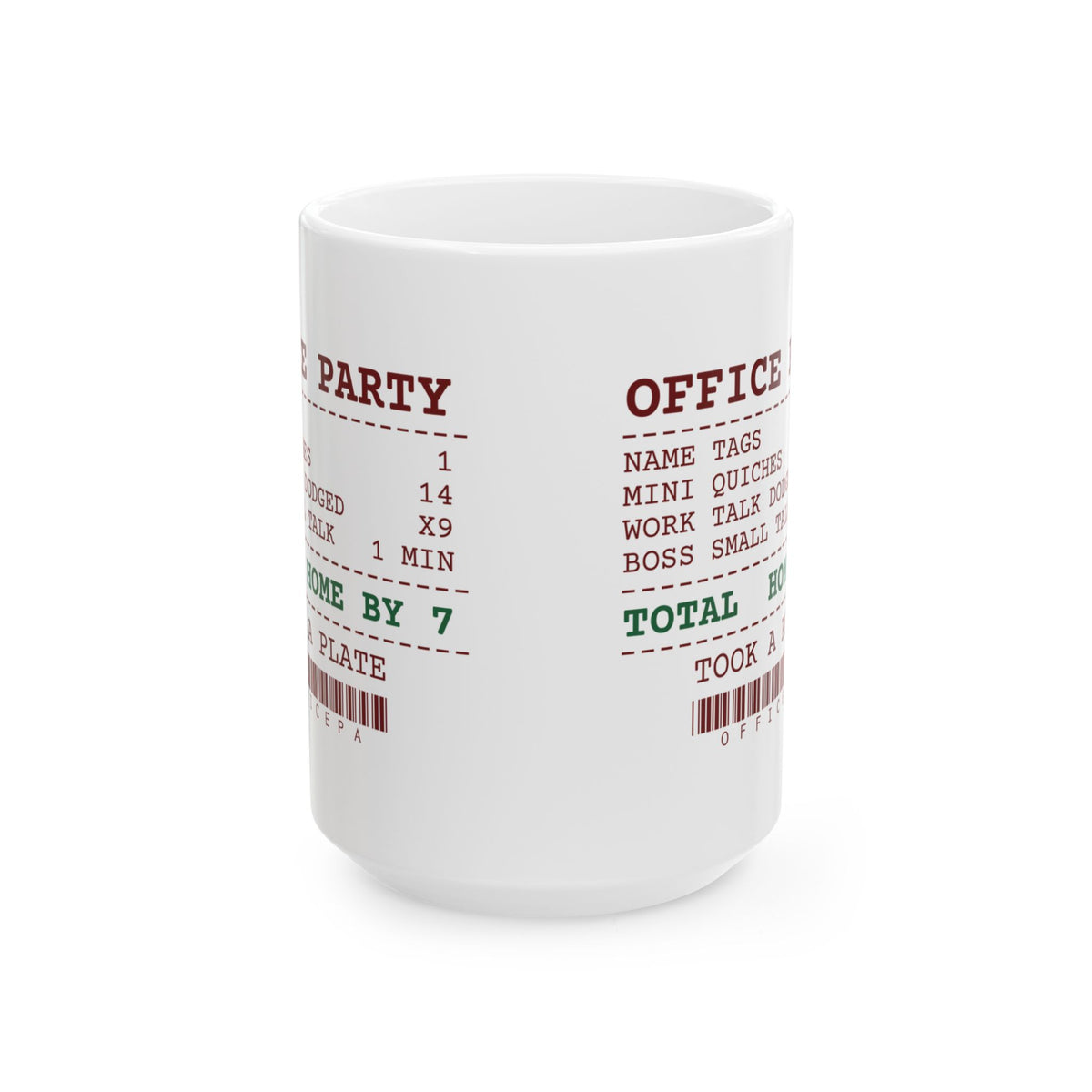Funny Christmas Coworker Coffee Mug Mini Quiches 14 Office Party Receipt