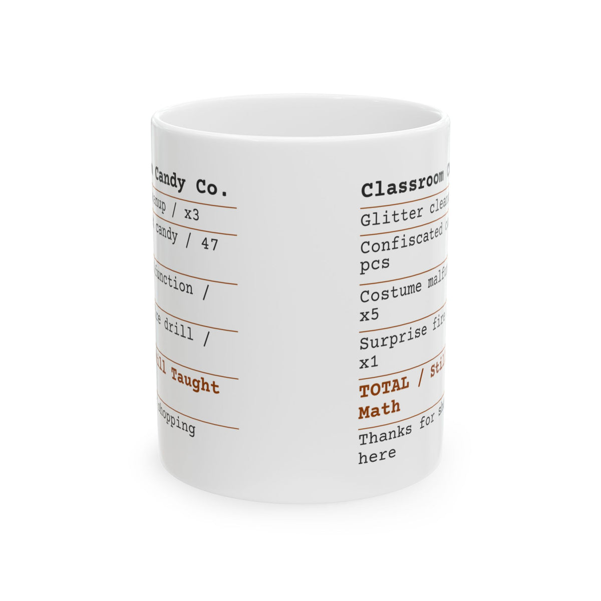 Spooky Teacher Coffee Mug Classroom Candy Receipt For Teachers