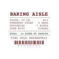 Funny Christmas Cookie Sticker Baking Aisle Receipt For Bakers