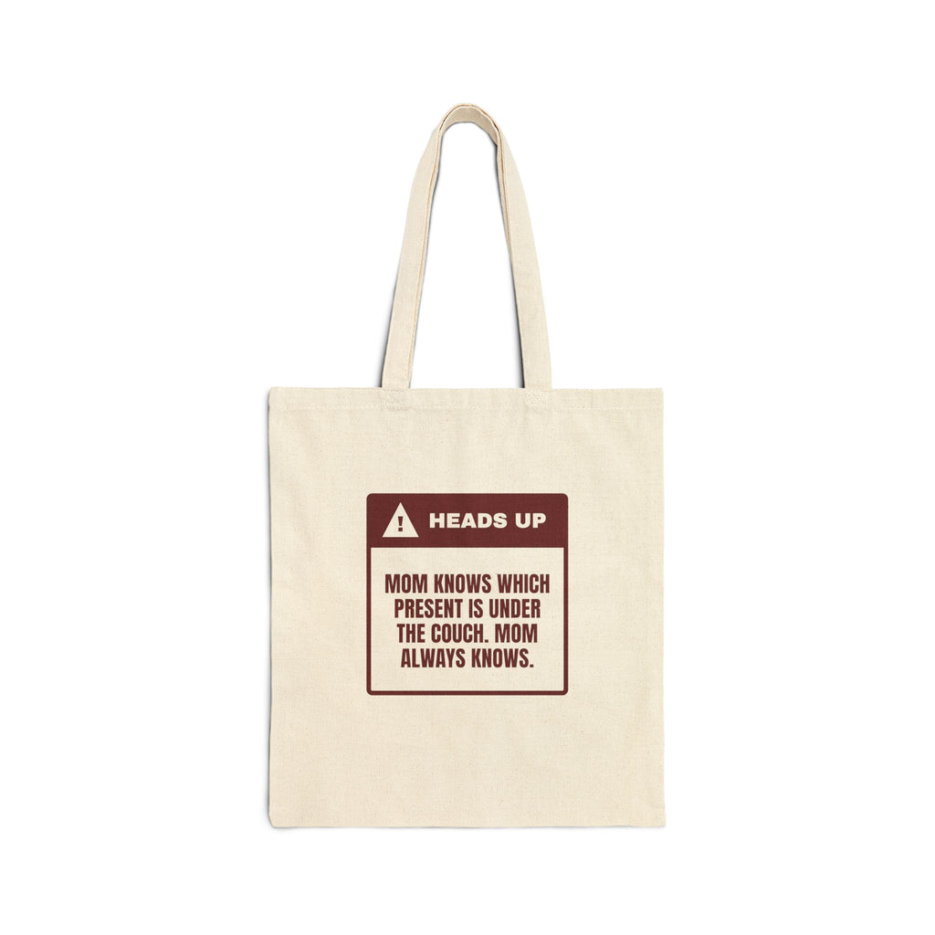 Funny Christmas Mom Tote Bag Mom Knows What's Under The Couch