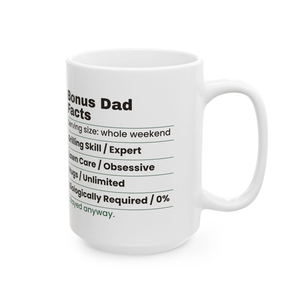 Bonus Dad Facts Coffee Mug Funny Label For Stepdads