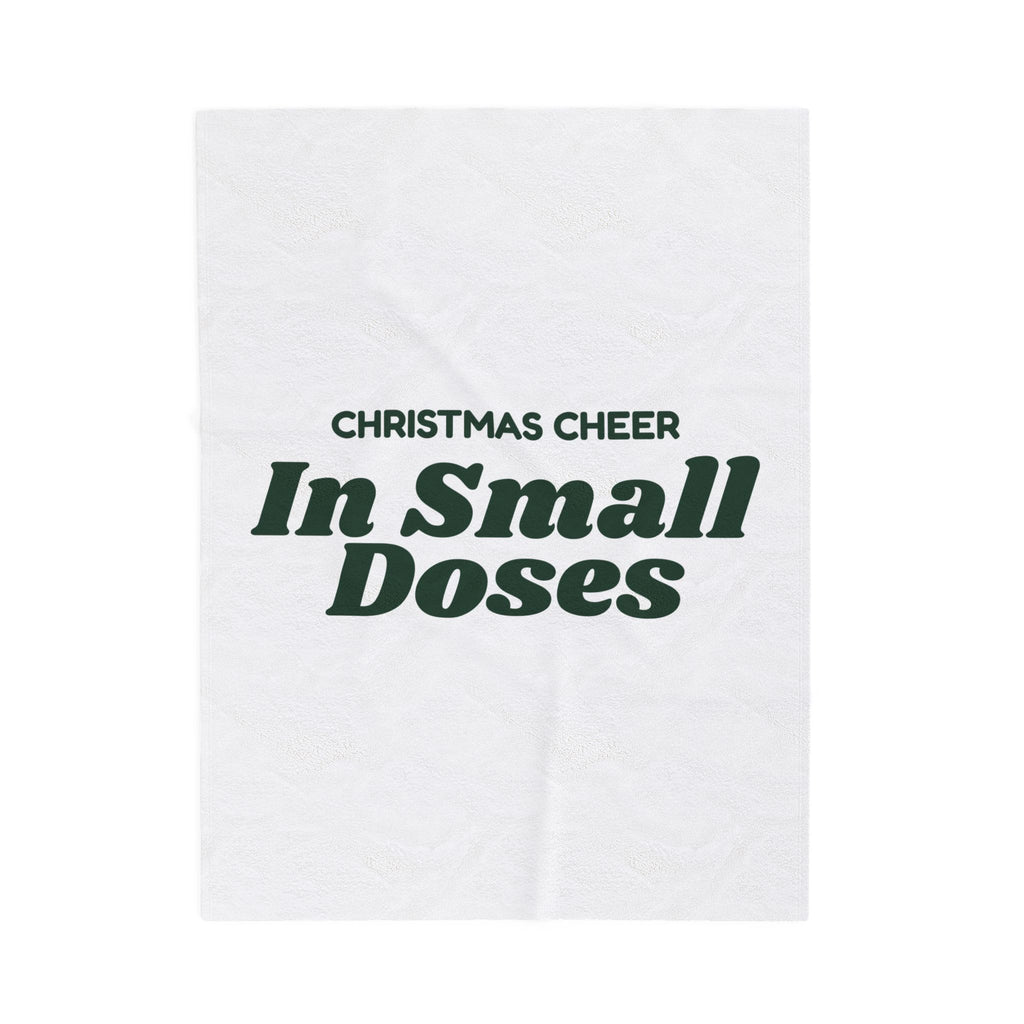 Funny Introvert Christmas Throw Blanket Christmas Cheer In Small Doses