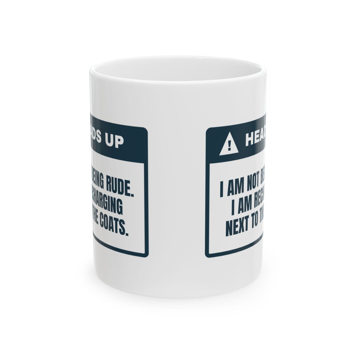 Funny Introvert Holiday Party Coffee Mug Recharging Next To The Coats
