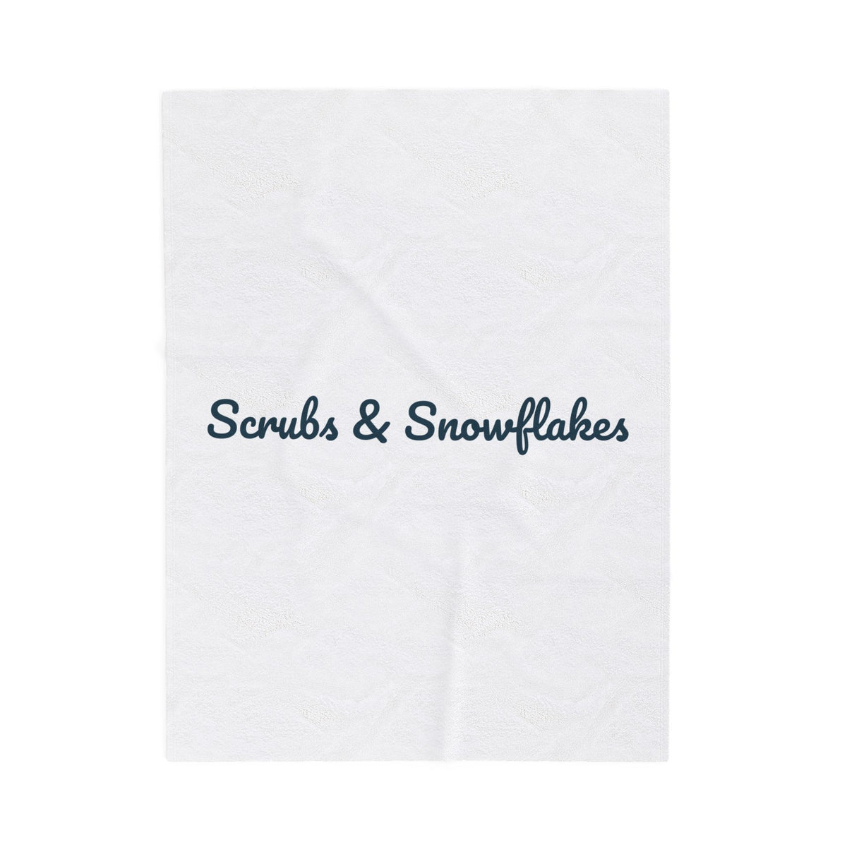 Christmas Nurse Throw Blanket Scrubs And Snowflakes For Nurses
