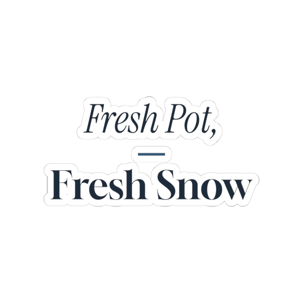 Christmas Sticker Fresh Pot Fresh Snow Winter Morning
