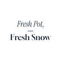 Christmas Sticker Fresh Pot Fresh Snow Winter Morning