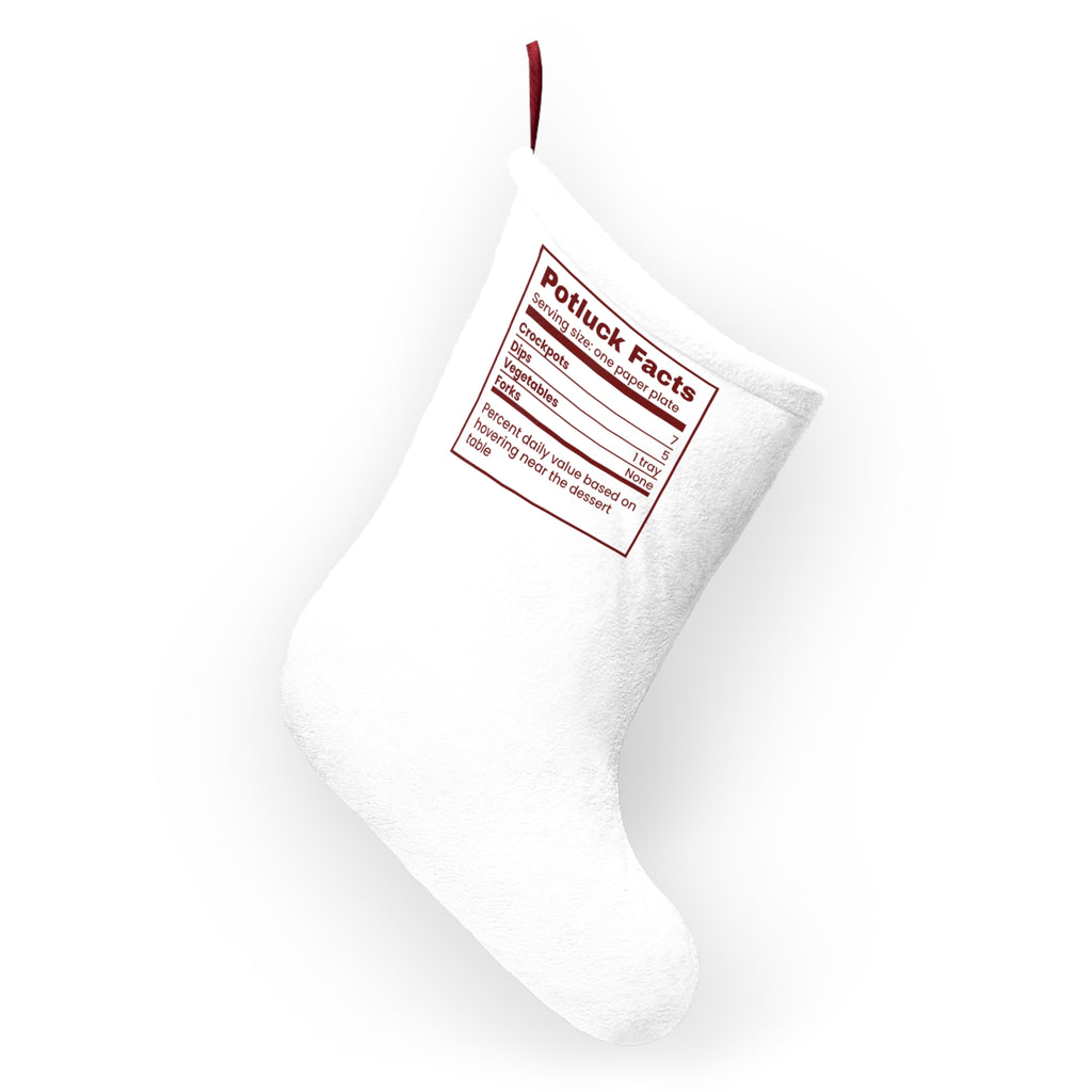Funny Office Christmas Stocking Potluck Facts Forks None For