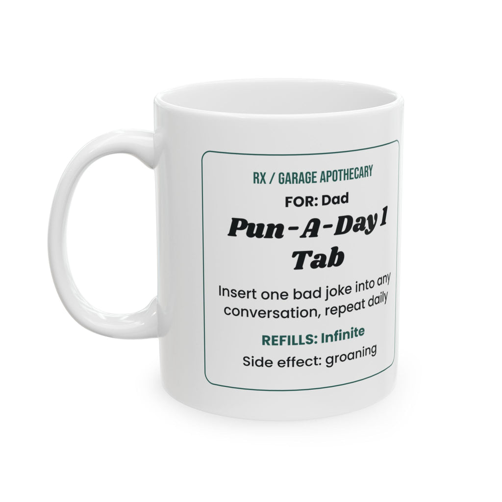 Funny Dad Garage Apothecary Prescription Coffee Mug For Dad