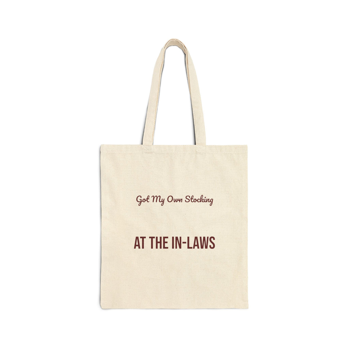 Christmas Tote Bag Got My Own Stocking At The In-Laws