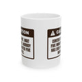 Funny Hot Cocoa Coffee Mug Nobody Waits Five Minutes Warning Label