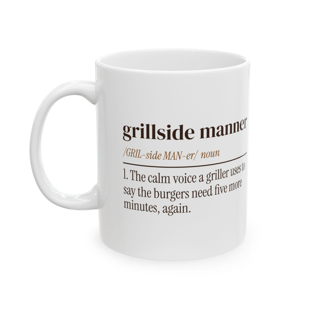 Funny Grilling Coffee Mug Grillside Manner Definition For Grillers