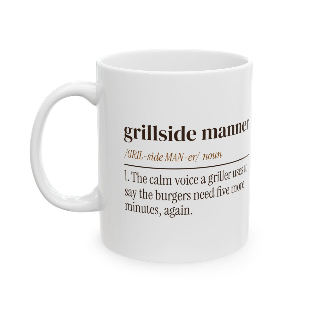 Funny Grilling Coffee Mug Grillside Manner Definition For Grillers