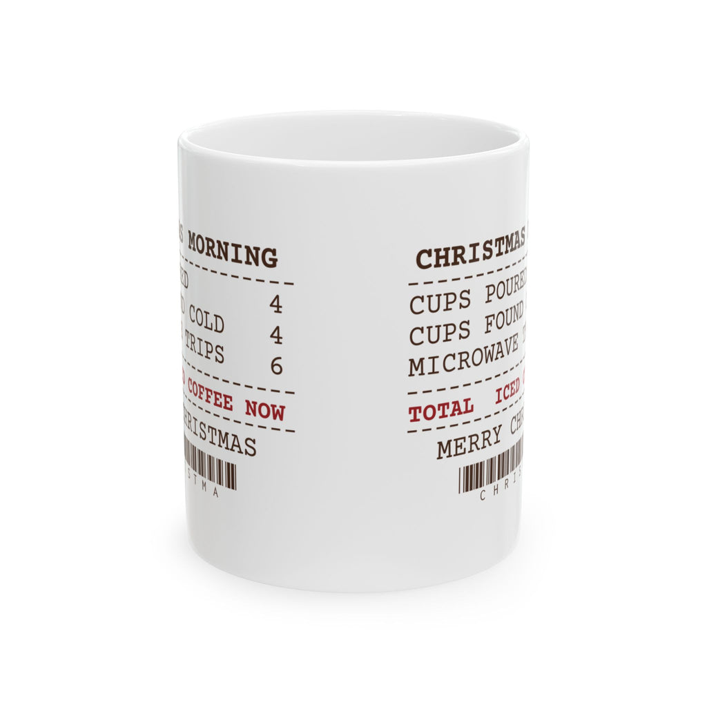 Funny Christmas Morning Coffee Mug Cups Found Cold 4 Receipt
