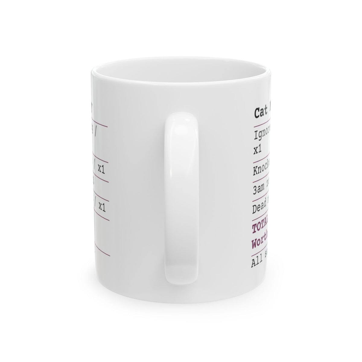 Cat Mom Mug Daily Receipt Cat Lover