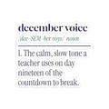 Funny Christmas Teacher Sticker December Voice Dictionary Definition