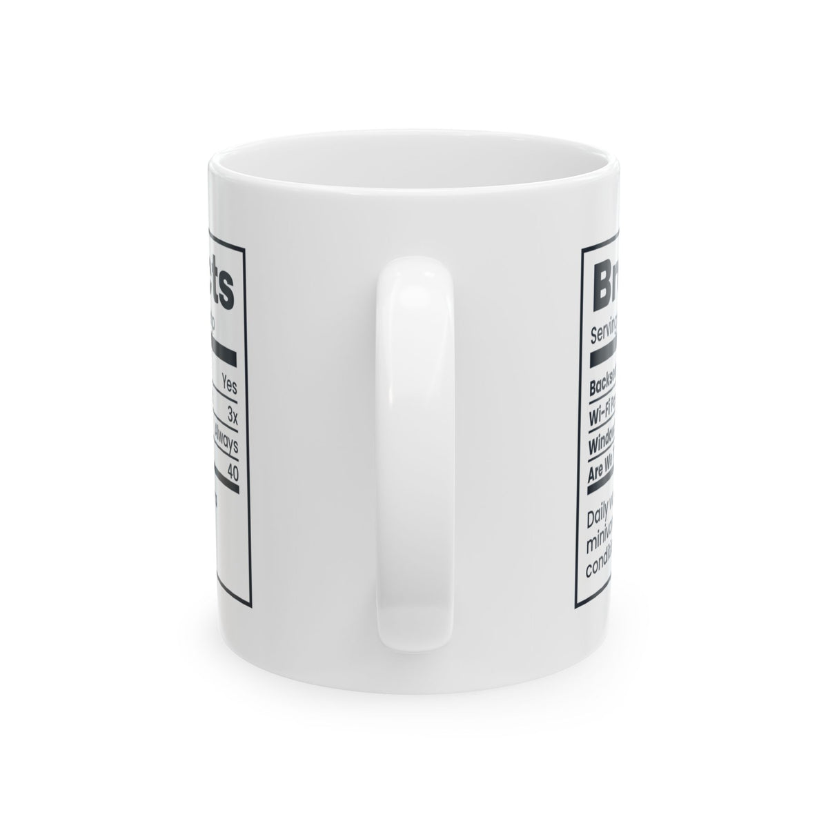 Funny Brother Coffee Mug Bro Facts Backseat Border Enforced For Brothers