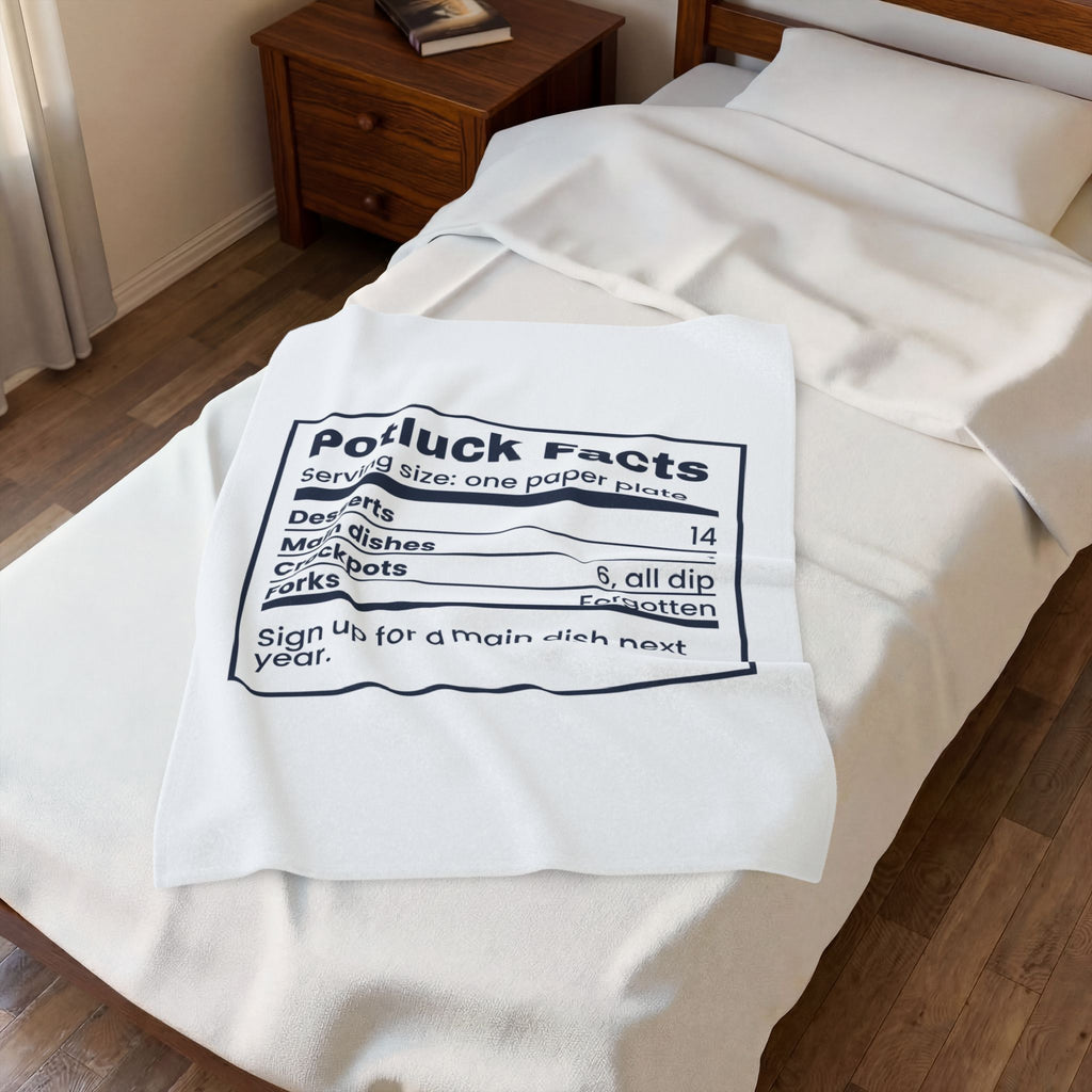 Funny Office Christmas Potluck Throw Blanket Potluck Nutrition Facts