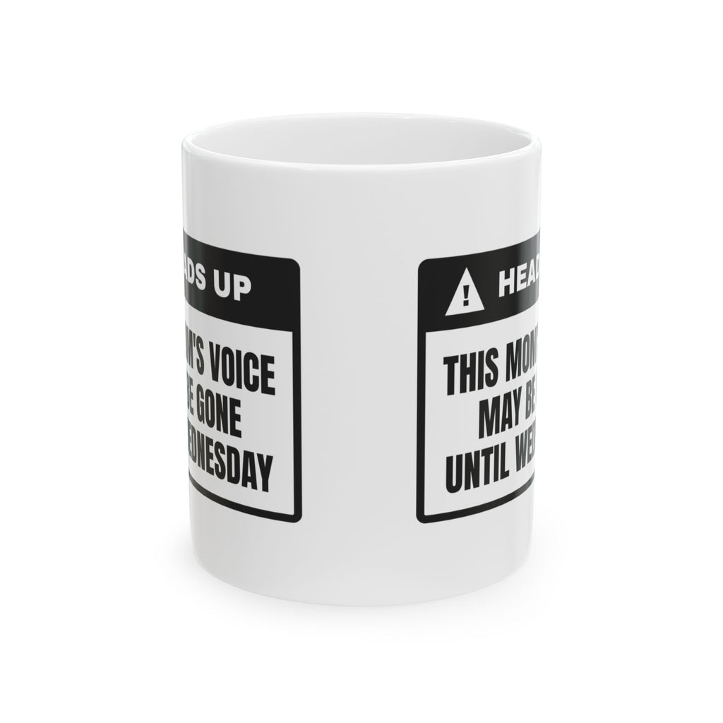 Cheer Mom Coffee Mug Voice Gone Until Wednesday
