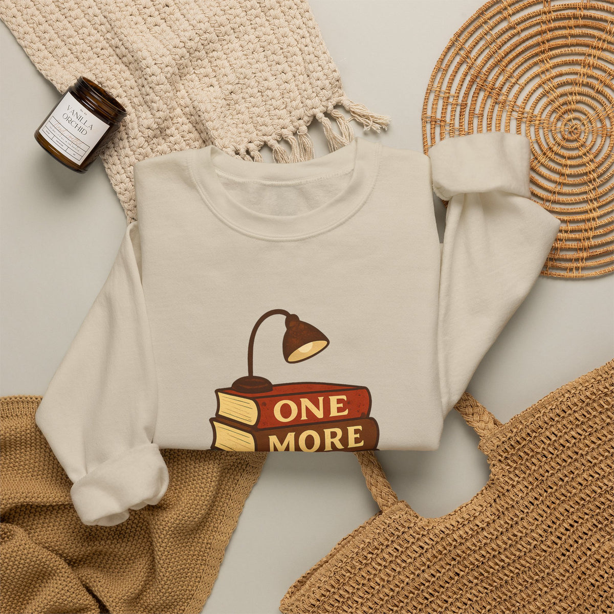 One More Chapter Funny Book Lover Reading Sweatshirt