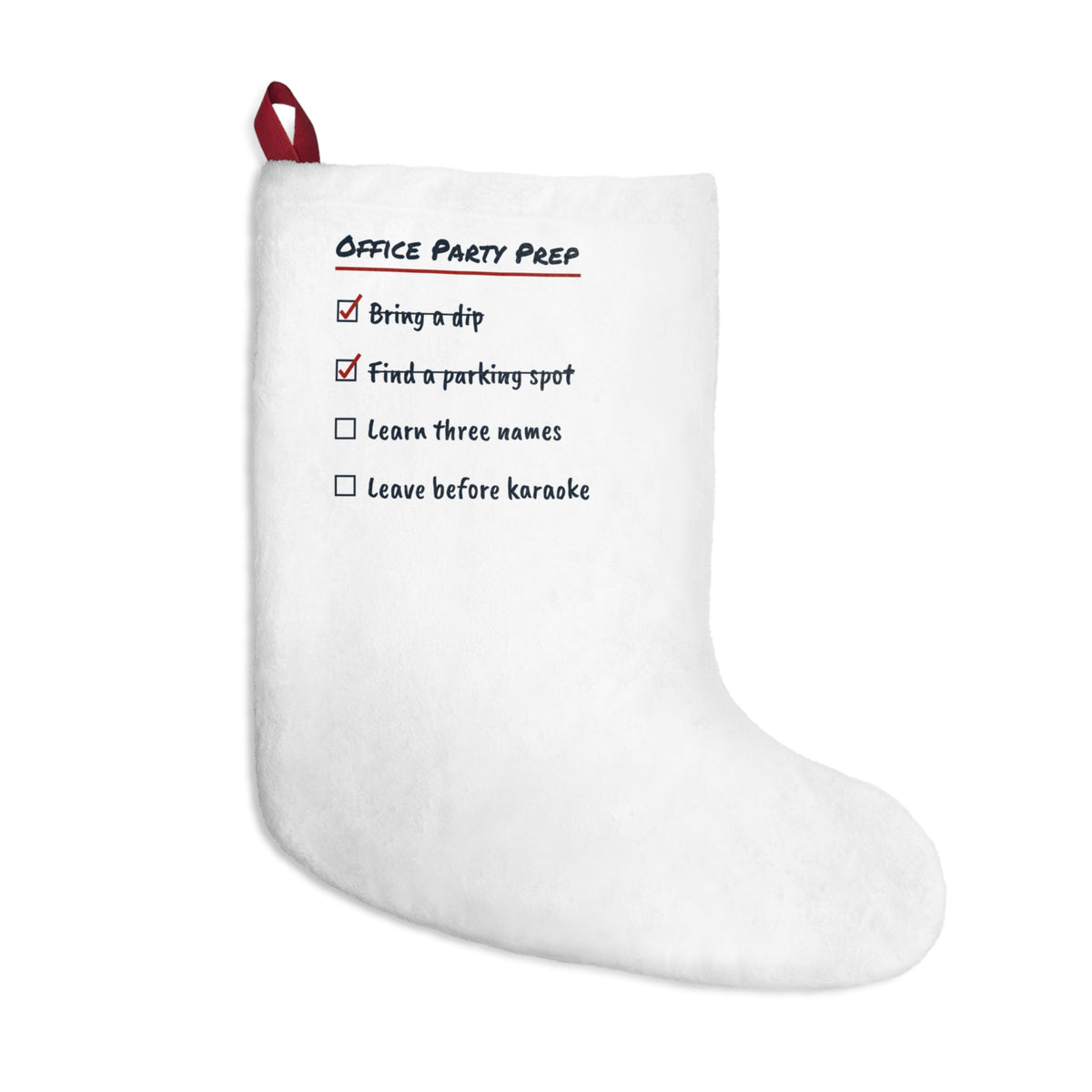 Funny Office Christmas Stocking Office Party Prep Checklist
