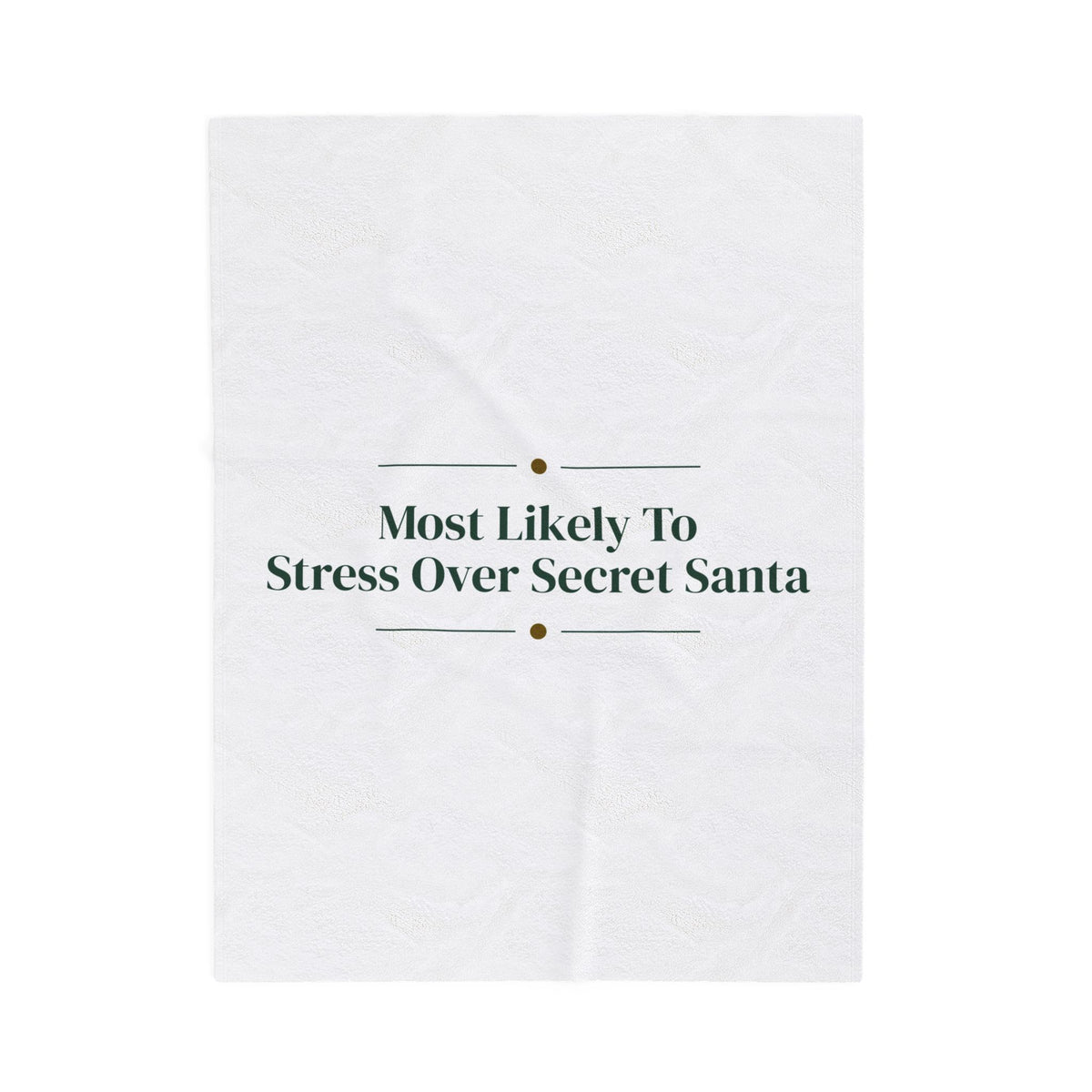 Funny Christmas Throw Blanket Most Likely To Stress Over Secret Santa