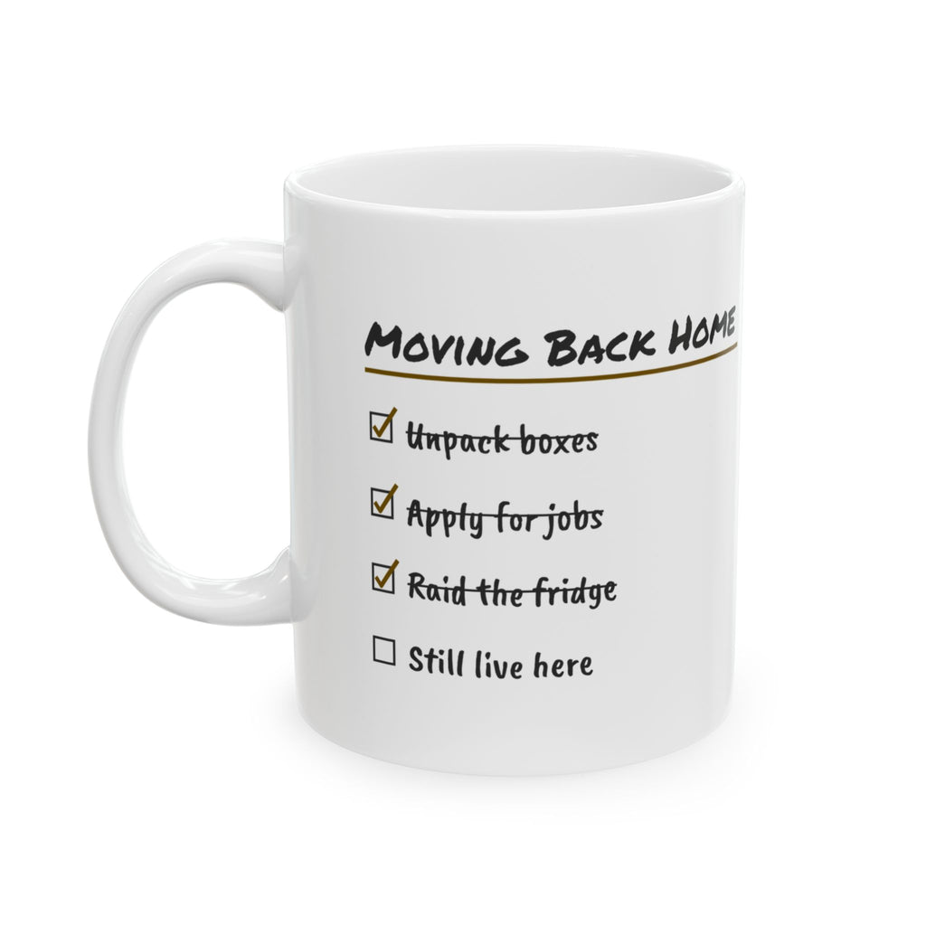 Funny Graduate Coffee Mug Moving Back Home Checklist For Grads