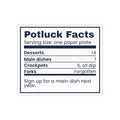 Funny Office Christmas Potluck Sticker Potluck Nutrition Facts