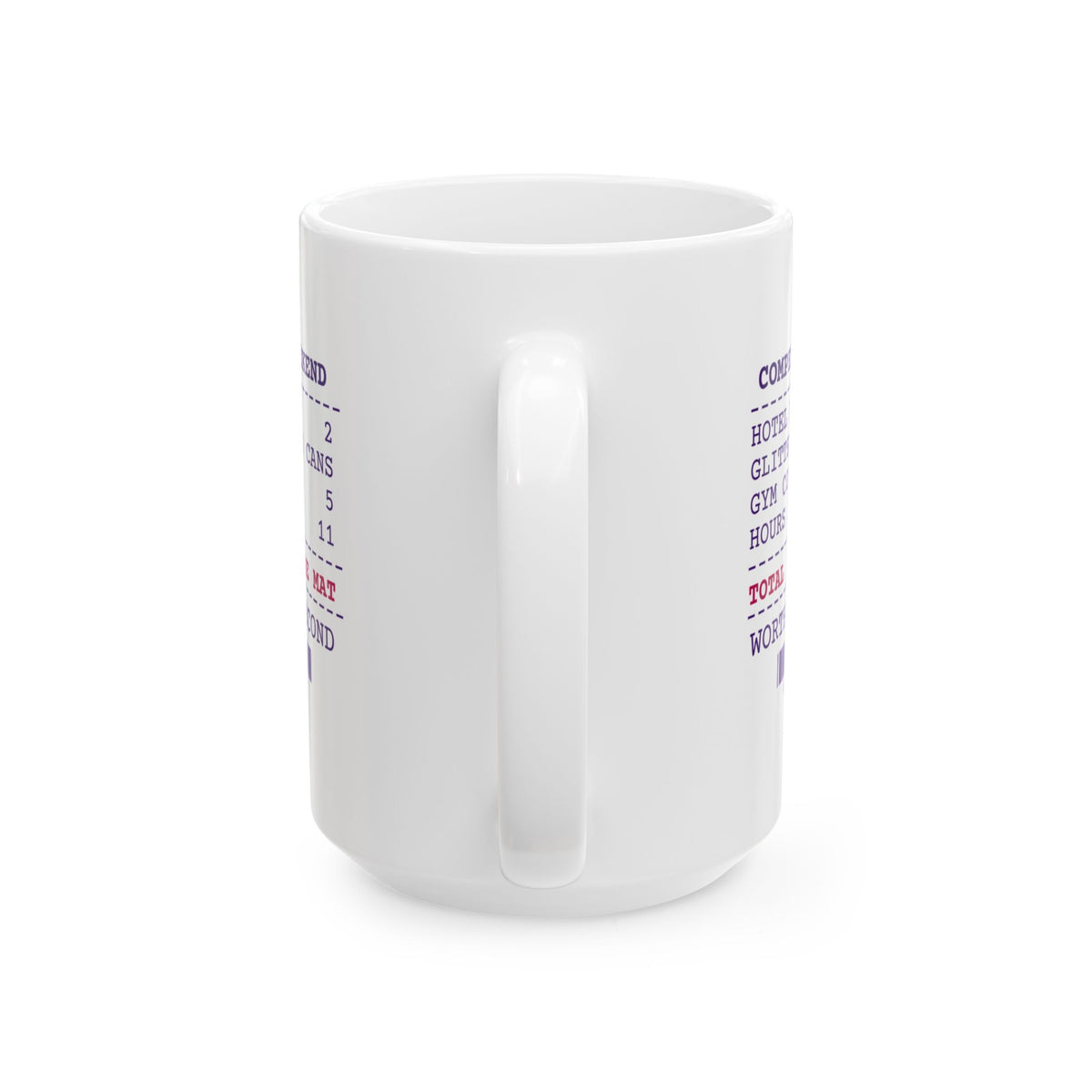 Funny Cheer Mom Coffee Mug Competition Weekend Receipt For Cheer Moms