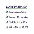 Funny Christmas Teacher Sticker Class Party Day Checklist