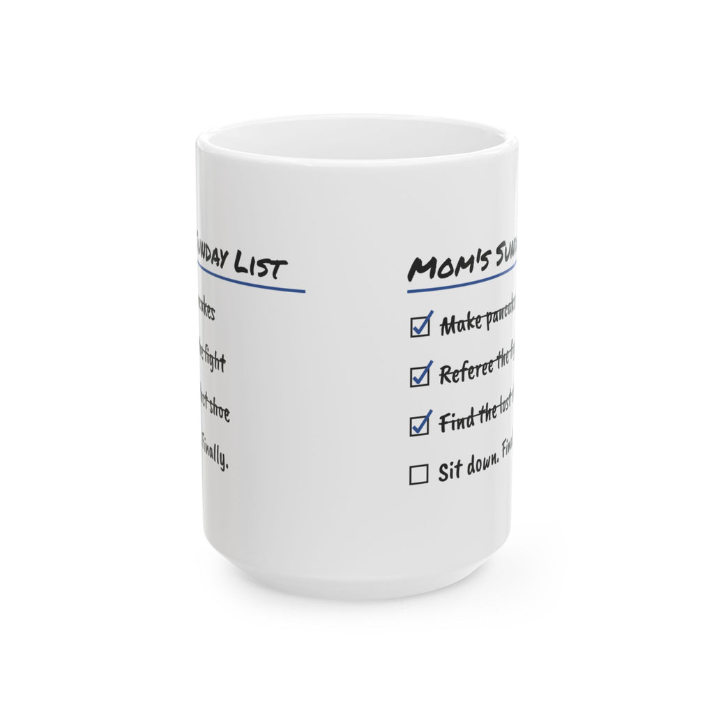Funny Mom Checklist Coffee Mug Sunday List For Moms