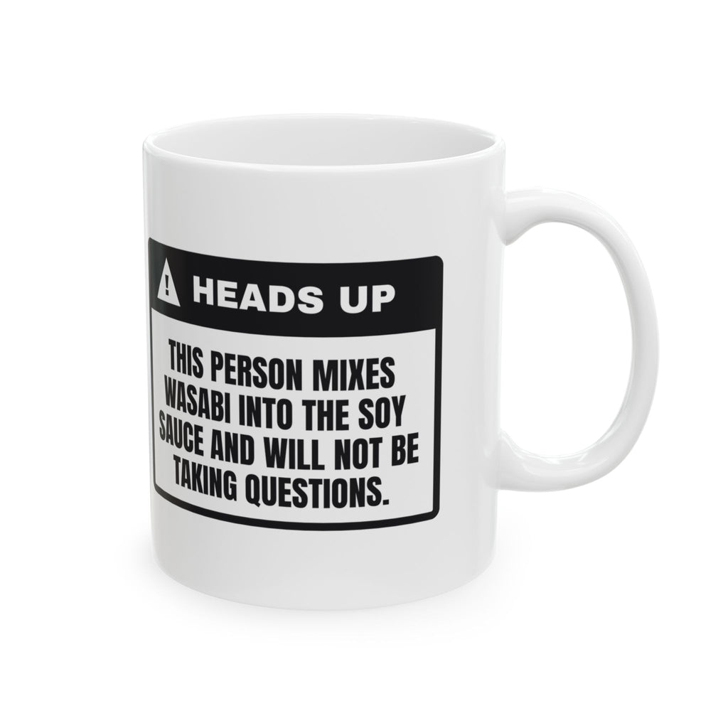 Funny Sushi Coffee Mug Mixes It Into The Soy Warning Label